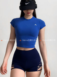 Comfortable Yoga Sportswear Short Sleeve T-Shirt for Women Breathable Sweat Wicking Lightweight Fitness Exercise Top