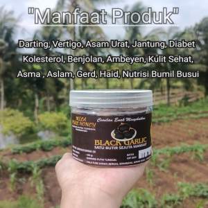 BAWANG HITAM BLACK GARLIC 150 GRAM MERK MILA PURE HONEY SUPERFOOD ALAMI UNTUK PENDERITA KANGKER TUMOR ASLAM HAID TIDAK LANCAR