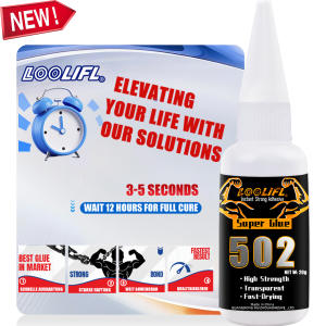 502 Super Glue Quick-drying Strong Cyanoacrylate Glue is used for diy handicraft repair of metal wood plastic and ceramics.20g