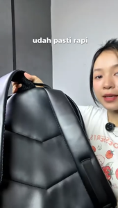 Dhon id Tas ransel  JASEN hitam kulit waterproof anti air Backpack Sekolah