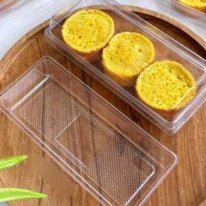 Tray mika panjang cocok untuk mochi bolgul slice cake uk 145 x 55 x 5 cm ~ 10 PCS