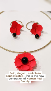 HART Korean Black Pearl Red Beauty Jewellery Series