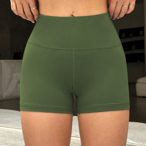 กางเกงขาสั้นโยคะกีฬาสตรีเอวสูงยกสะโพกฟิตเนสวิ่งปั่นจักรยานกางเกงขาสั้น 3 จุดกางเกงโยคะสตรีแบบแห้งเร็ว