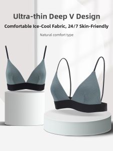 SHIYE | Ultra-Thin French Style Comfortable Wireless Bra Womens No Sponge Triangle Cup Strapless Breathable Underwear For Summer