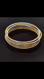 Colored Gold 24K Gold-Plated Fixed Bracelet Middle East Dubai Arab European American Womens Wedding Jewelry