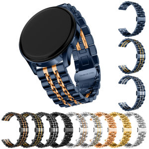 20mm 22mm Quick Release Colorful Solid Full Stainless Steel Watchband Double Press Butterfly Buckle Men Women Flat Head Universal Strap Sut Galaxy Watch 42 46mm Active2 Gear S2 S3