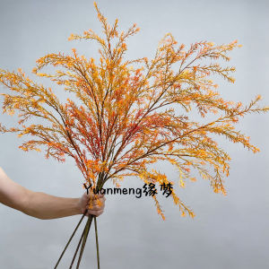 Home Decor Wedding Props Simulation Gold Willow Grass Pot Landscape Mint Green Fish Grass Chinese New Style Floral Decoration