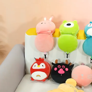 Cute Cartoon Capybara 2in1 Neck Pillow Sleep Mask Travel Pillow Office Desk Pillow Portable Soft Tudung Mata