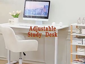 Lifting Table Height Adjustable Study Table Hand-cranked Lift Laptop Table For Living Room Bedside Reading Table High Load-bearing Home Office Desks Large Space