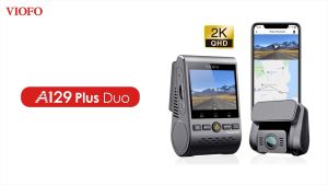VIOFO A129 Plus Duo Dual Channel Dash Cam eMMC 16GB Front 2K 1440P+Rear 1080P 5GHz Wi-Fi GPS Dash Camera