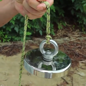 Taffware Magnet Gantungan 330kg 90mm + Tali Pancing 31 Meter 4mm Round Hook Strong Neodymium N35