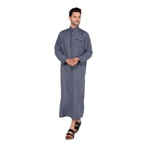 Jubah Pria Gamis Dewasa Lengan Panjang List Al-Hudan