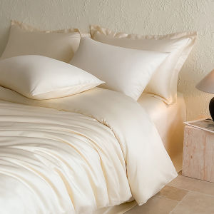 1.5m Bed Linen Set Pure Cotton Long Staple Cotton Double Stitch Three Piece Set Modern Simple Style Comfortable Skin Friendly