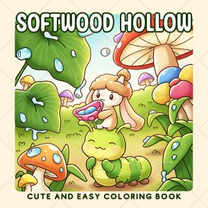 SOFTWOOD HOLLOW Bold-easy Patterns Coloring Book for Adults Cute Drawing Book Perfect Gift for Party and Birthday 