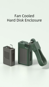 Hagibis 2230 M.2 NVMe SSD Enclosure with Cooling Fan USB 3.2 Gen 2 to NVMe PCI-E M.2 SSD Case for Laptop iPhone 16 Pro 15 iPad