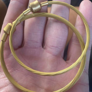 สร้อยข้อมือไนลอนสีทองชุบทอง 3 มม. พร้อมลูกปัดนำโชค สายรัดข้อมือ DIY กันน้ำ สำหรับทุกเพศ ทุกวัย เครื่องประดับแฟชั่น