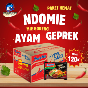 Indomie  Mie Goreng Rasa Ayam Geprek 1 Dus Isi 40 bungkus spesial promo paket hemat terjangkau Makanan Pedas