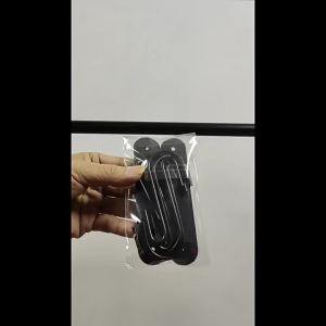 1-20 Pcs S Hook With Carving Leather LoopBlack Metal Coat Hooks for Hanging Plants Clothes Kitchen Utensil Pots Pans Bags