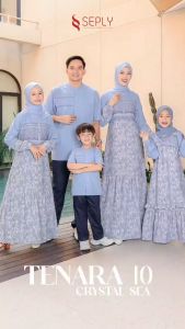 Jual Seply Gamis Anak Nara Kids 10 Wilona Kafeel Crystal Sea Pita Frill Saku Kombinasi Tenara 10