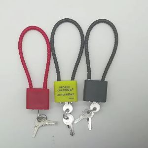 25cm/28cm Cable Padlock Anti-theft Dormitory Cabinet Safety Steel Wire Padlock with Keys