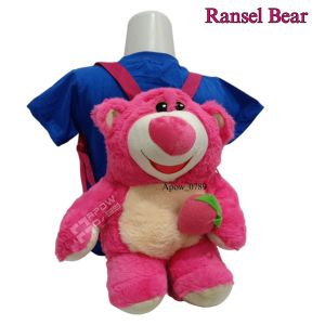 Tas Ransel Boneka LOTSO Bear Strawberry Viral / Ransel Anak lucu