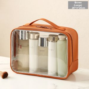 Ins Style Transparent PVC Cosmetic Bag Portable Waterproof and Spacious Travel Companion C211