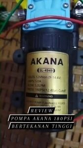 Paket Pompa Booster Khusus Mesin Cuci - Akana 5LPM 180PSI Tekanan Tinggi Otomatis On Off