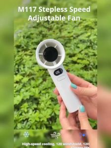 120 gear Handheld fan mini fan Digital Display multi-level wind power portable small fan Double ball bearing motor Really cool air Rechargable Turbofan