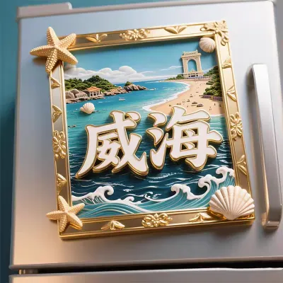 Sculptural Relief Metal Fridge Magnet Souvenir Gift