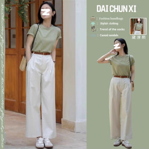 ชุดฤดูร้อนที่ทันสมัยชุดสองชิ้นสําหรับผู้หญิงสีเกลือสไตล์อ่อนเยาว์พร้อมแขนสั้นและกางเกงเหมาะสําหรับงานเลี้ยงวันเกิด