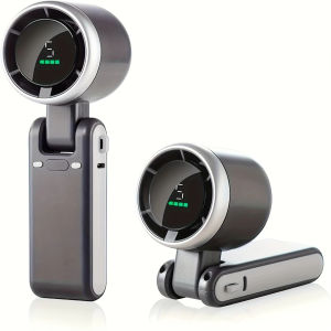 Handheld Fan Portable Foldable USB Rechargeable Ultra Quiet 5-speed Adjustable 3600mAh Battery (10 Hours Running Time)