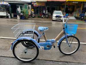 จักรยาน3ล้อผู้ใหญ่ขนาด24นิ้วทั้ง3ล้อส่งเป็นคันประกอบแล้วส่งฟรี