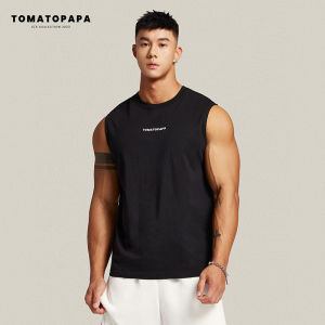TOMATOPAPA | Minimalist Letter Print Basic Backless Vest For Men
