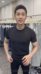 Áo thun CỔ TRÒN nam nữ kiểu trơn tay ngắn short sleeve T-shirt made of thick cotton fabric