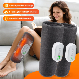 Wireless Air Pressure Calf Heating Massager Electric 360° Airbag Compresstion Wrap Leg 4 Mode Massage  Foot Calf Muscle Relax