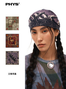 Soft Four-sided Structure Hippie Headscarf Square Scarf Three Colors Horse Year Retro Style Accessory for Boys Physical Youth