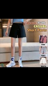 Seluar Pendek Kasual Perempuan Women Casual Short Pants High Waist Wide Leg Loose Shorts Casual Shorts Pants Hot Pants Summer