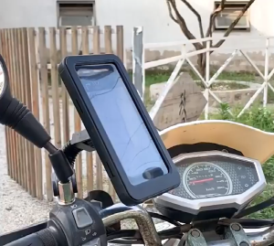 【Trinity】Rear View Mirror Mount Waterproof Motorcycle Phone Holder Adjustable Stand Mobile Holder Anti-Slip 360° Adjustable  Waterproof IPX4  Built-in Buckle with Magnetic Function