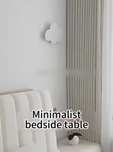MC-HOME Smart Table Bedroom Cabinet with Wireless Charging Small Bedside Table with Sensor Light