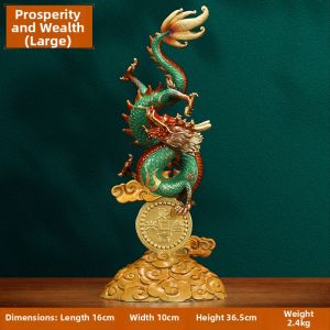 Ji Shanyuan | Wealth and Prosperity Copper Dragon Decorative Figurine