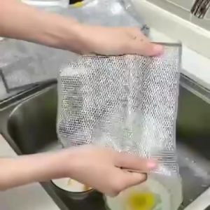 1pcs Multipurpose Wire Dishwashing Rag for Wet and Dry Metal Steel Wire Cleaning Rag
