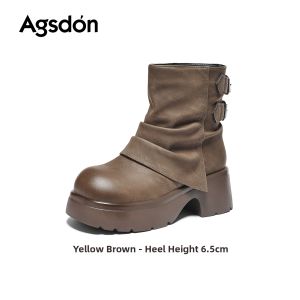 Agsdon | Thick Sole Martin Boots Retro Western Style