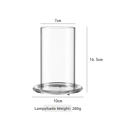 European Style Glass Candle Holder Windproof Outdoor Wedding Hotel Atmosphere Decoration Buddhist Altar Two-way Burning Candlestick