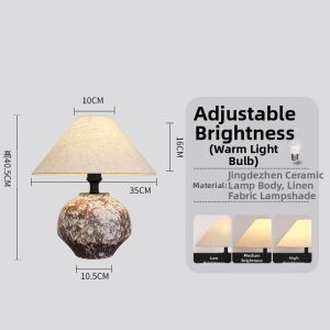 Abotu | Creative Retro New Chinese Style Ceramic Desk Lamp