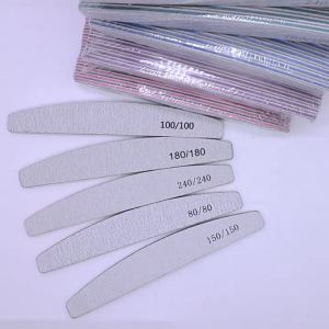 Grey Sandpaper Nail File 100/180Double Sided Buffer Block Polisher PedicureManicure Nail Art Files Nails Accesories