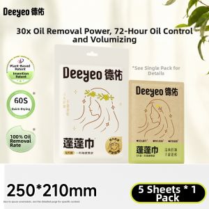 DEYOU | No Rinse Dry Shampoo Cloth Portable Hair Refreshing Wipes
