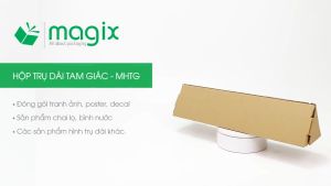 MHTG3 - D5 x 55cm - Combo 100 hộp carton đóng hàng trụ dài tam giác thay thế ống giấy | Magix Packaging