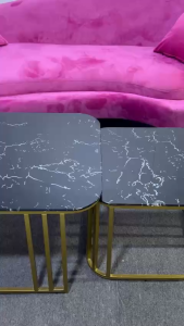 Bàn trà sofa bàn trà đôi vuông mặt kính kết hợp hộp tủ cao cấp - bảo hành 12 tháng