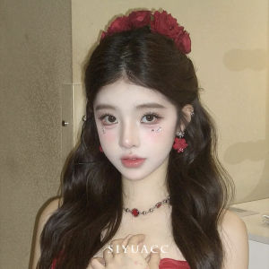 กิ๊บติดผมดอกกุหลาบสีแดง ทรงปากเป็ด สไตล์ฝรั่งเศส สำหรับผู้หญิง กิ๊บติดผมแบบอ่อนโยน ตกแต่งผม วัสดุอื่นๆ ราคาไม่เกิน 20 หยวน