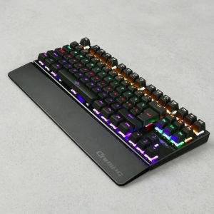 Wired Mechanical Gaming Keyboard 26 Keys Anti Ghosting RGB LED Backlit USB for Gamers with Colorful Illuminated Keyboard